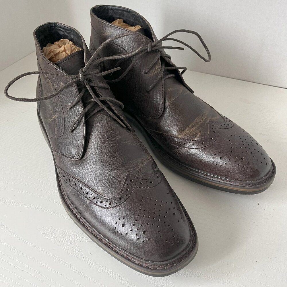 Robert Wayne RW Arlo 201 Wingtip Lace-Up Boots – Size 9.5 US